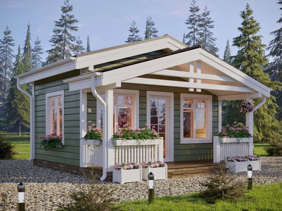 Небольшой каркасный домик