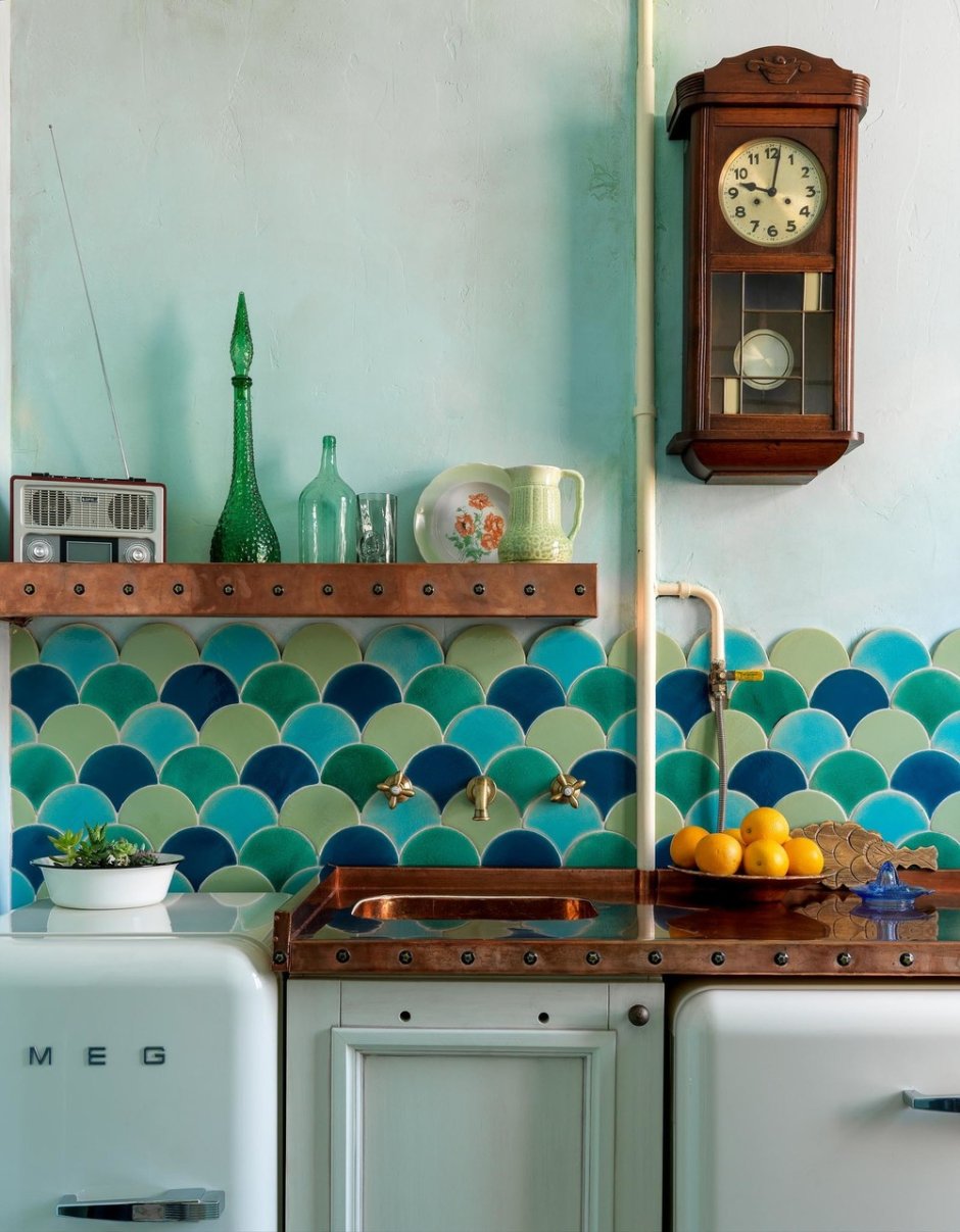 Плитка для кухни в стиле Фьюжн