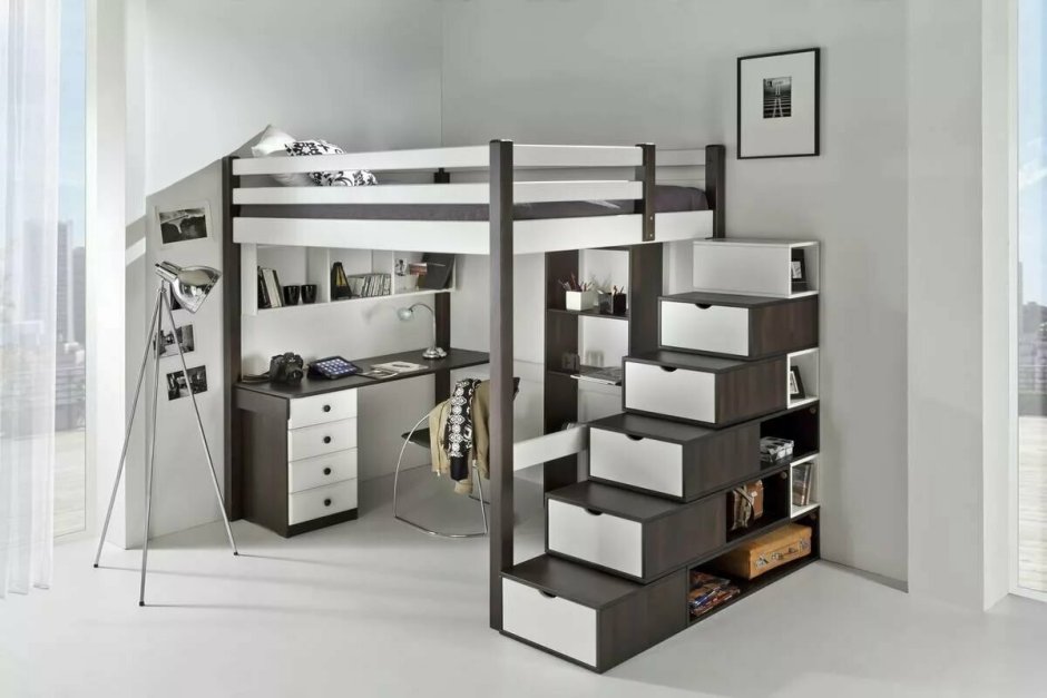 Мезонин кровать двухъярусная лофт