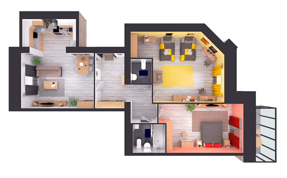 Евро трешка планировка