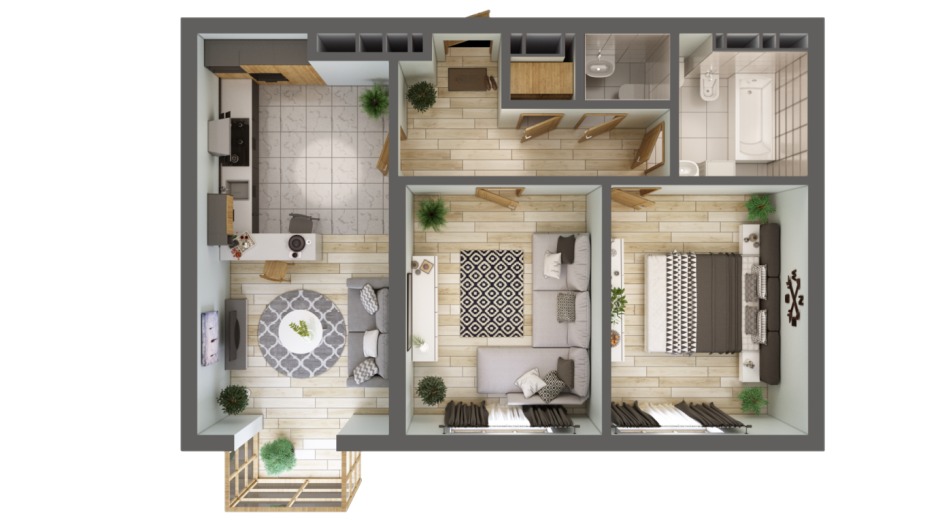 Евро трешка планировка