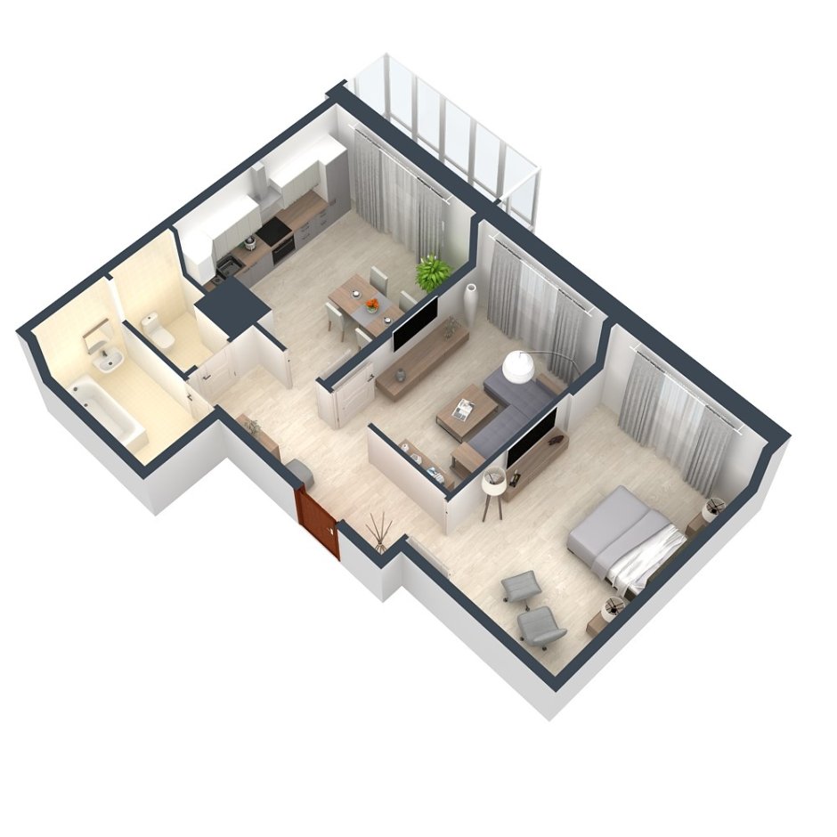 Евро трехкомнатная планировка