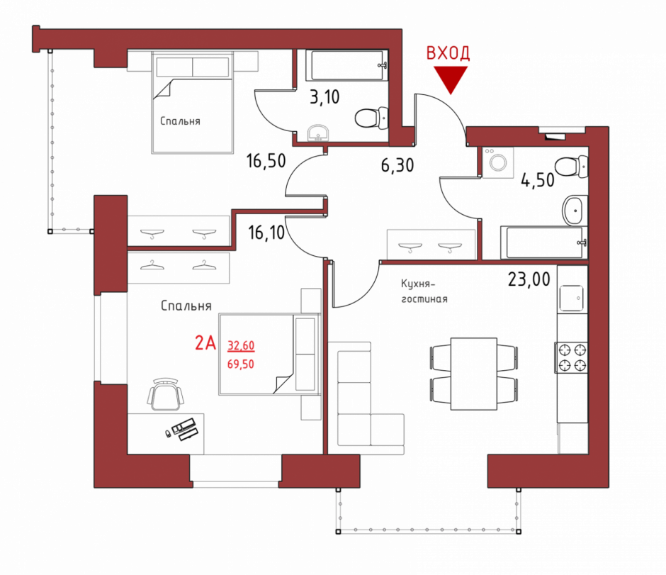 Планировка пик евротрешка 53