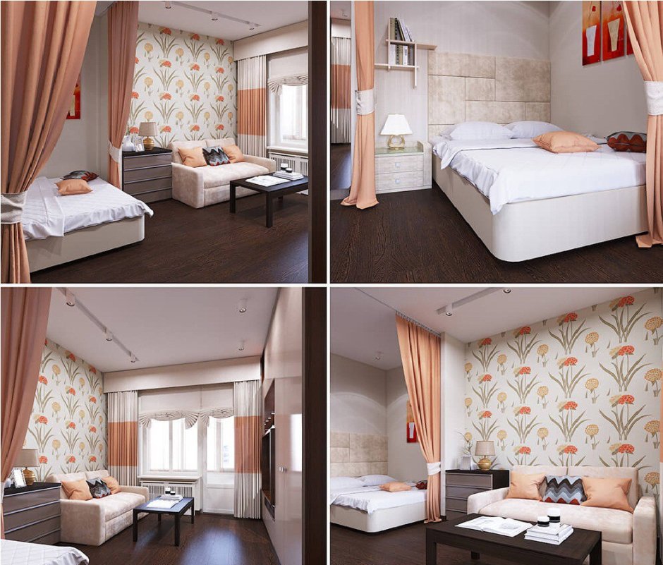 Квартира студия с двумя кроватями