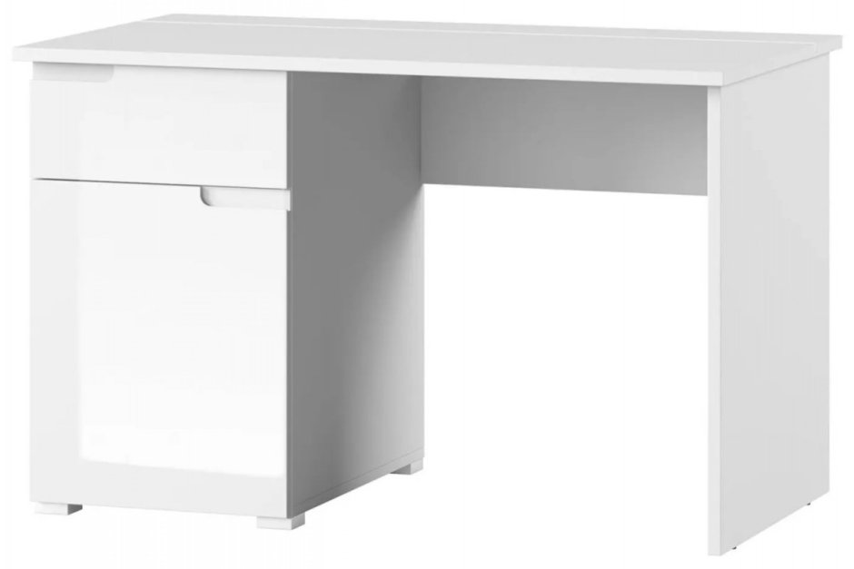 Стол письменный с тумбой икеа белый