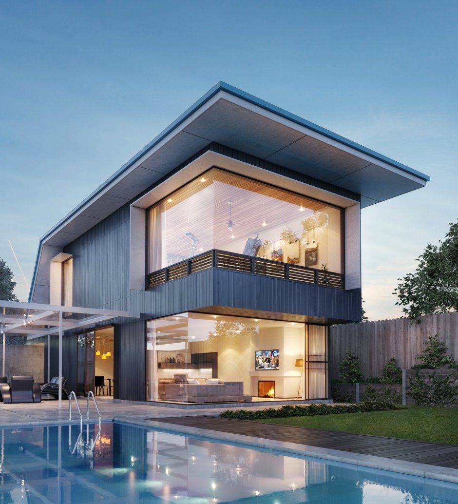 Красивый фасад дома