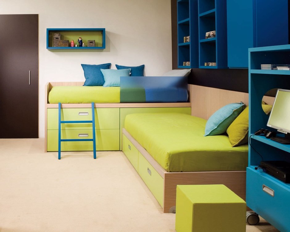 Кровати углом для двоих детей