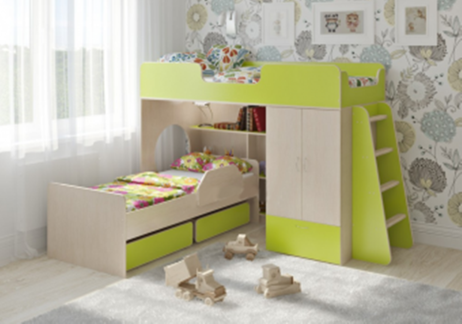 Кровати углом для двоих детей