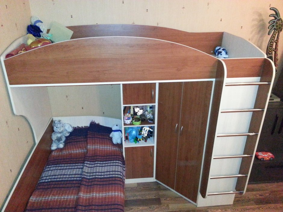 Детская двухъярусная кровать дуэт-5 СЛАВМЕБЕЛЬ