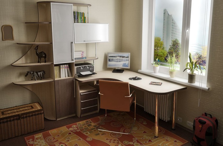 Угловой письменный стол для школьника