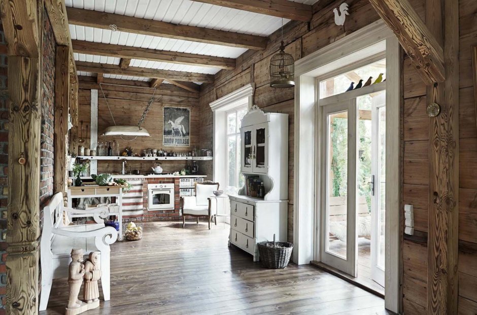 Интерьер деревенской избы