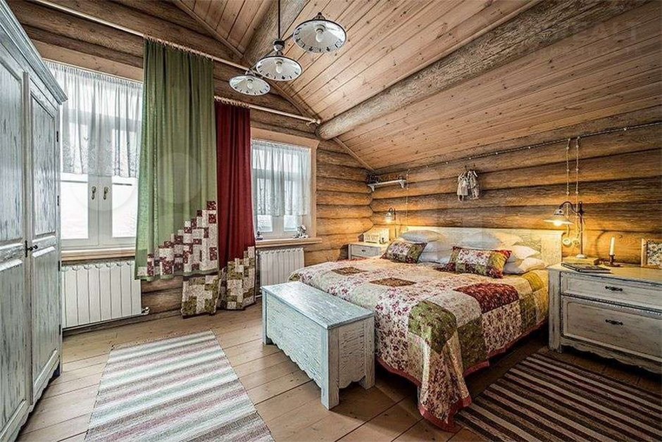 Кухни в стиле Прованс в срубовом доме