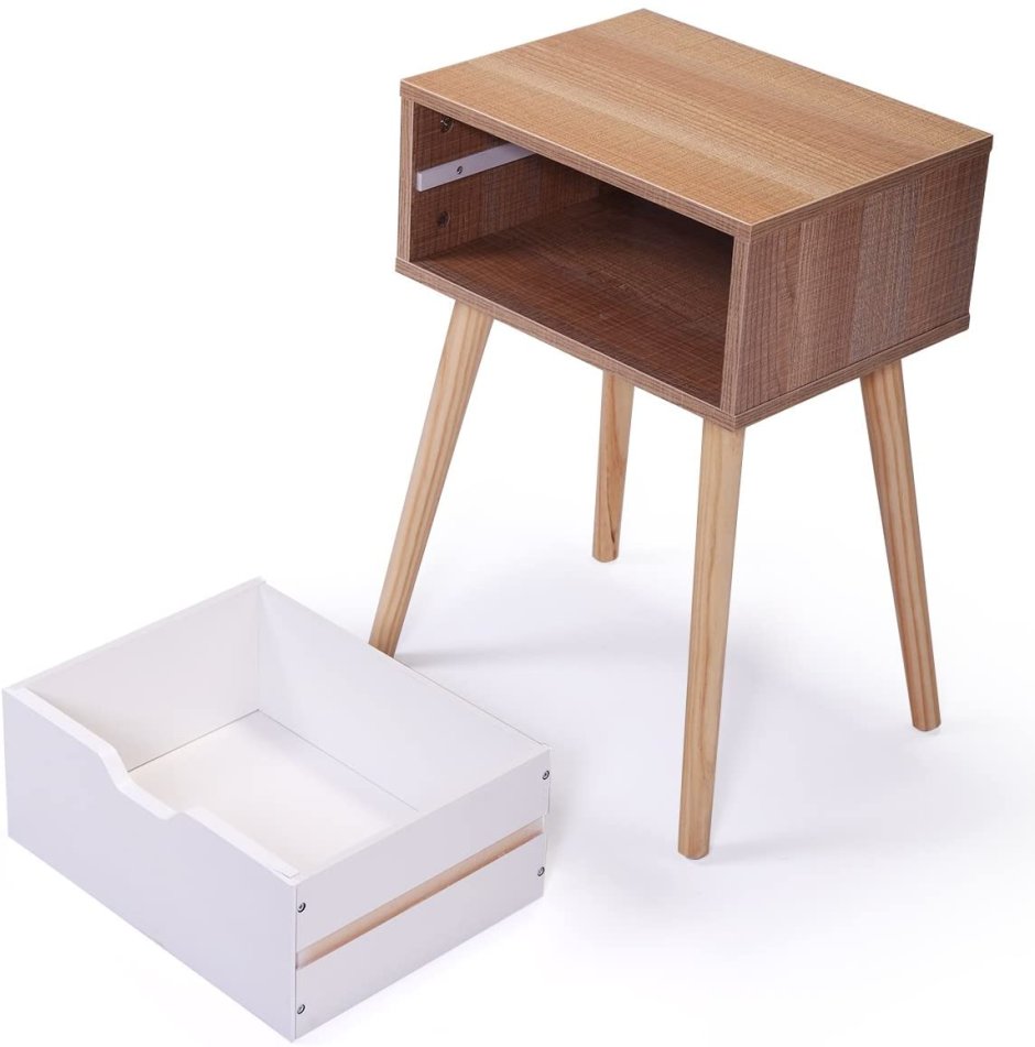 Белоснежная прикроватная тумбочка т007 anyhomeru