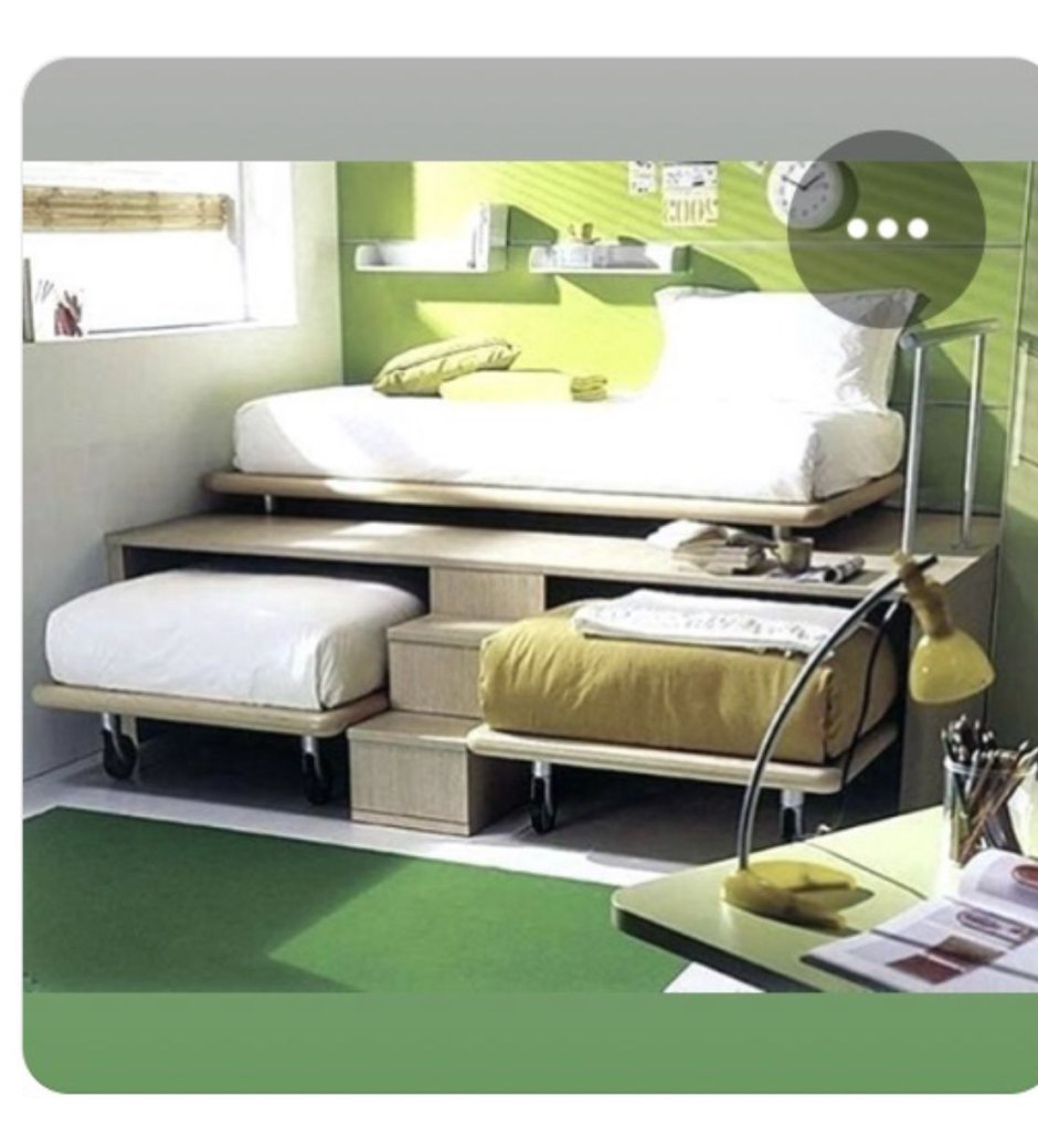 Компактная кровать для двоих