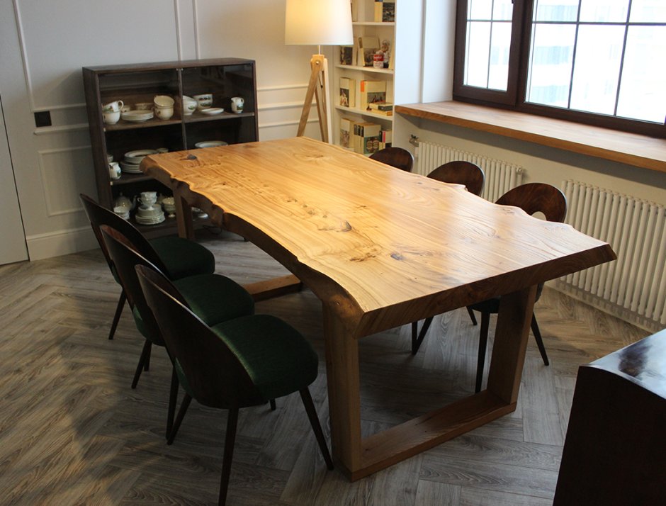 Обеденный стол лофт из слэба