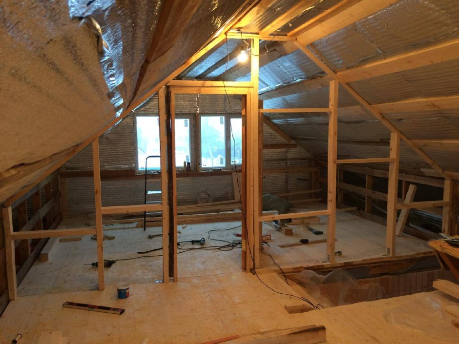 Каркас стен мансардного этажа