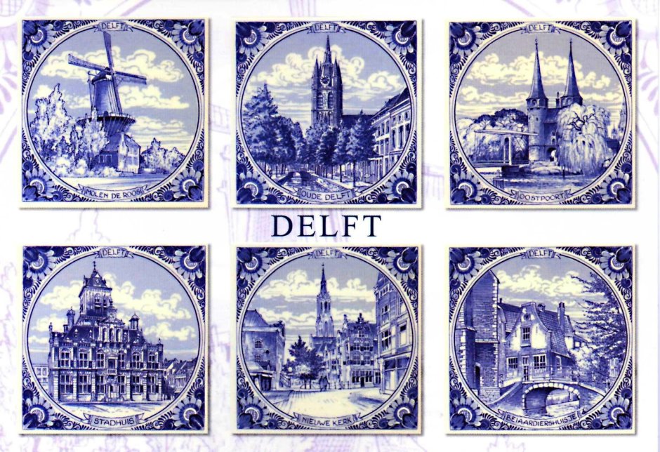 Дельфтская плитка с кораблями