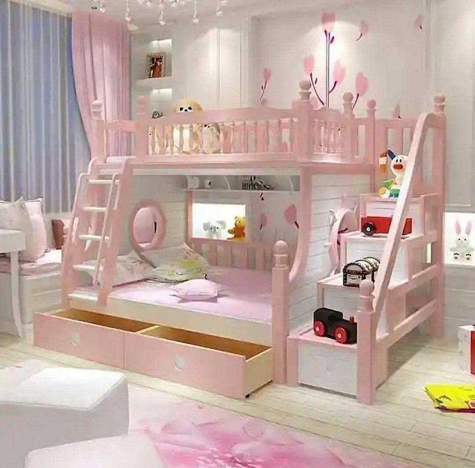 Детская комната с двухъярусной кроватью