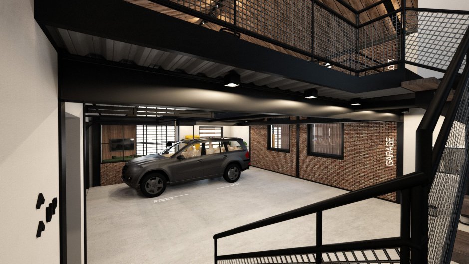 Гараж в стиле лофт