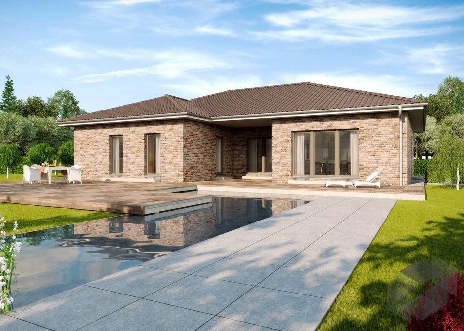 Одноэтажный кирпичный коттедж Родос