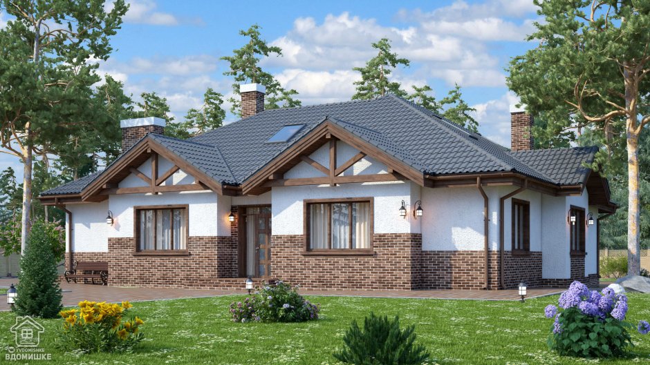 Одноэтажный дом 300 м2