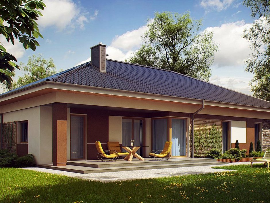 Крыши одноэтажных домов