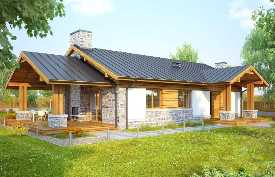 Проект бунгало одноэтажное s-143
