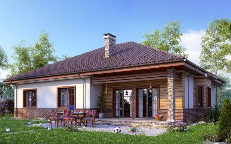 Проект z10 одноэтажный дом с мансардой