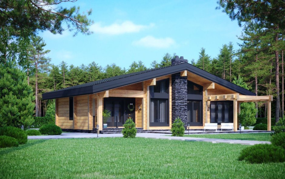 Шале 100м2 одноэтажные проект