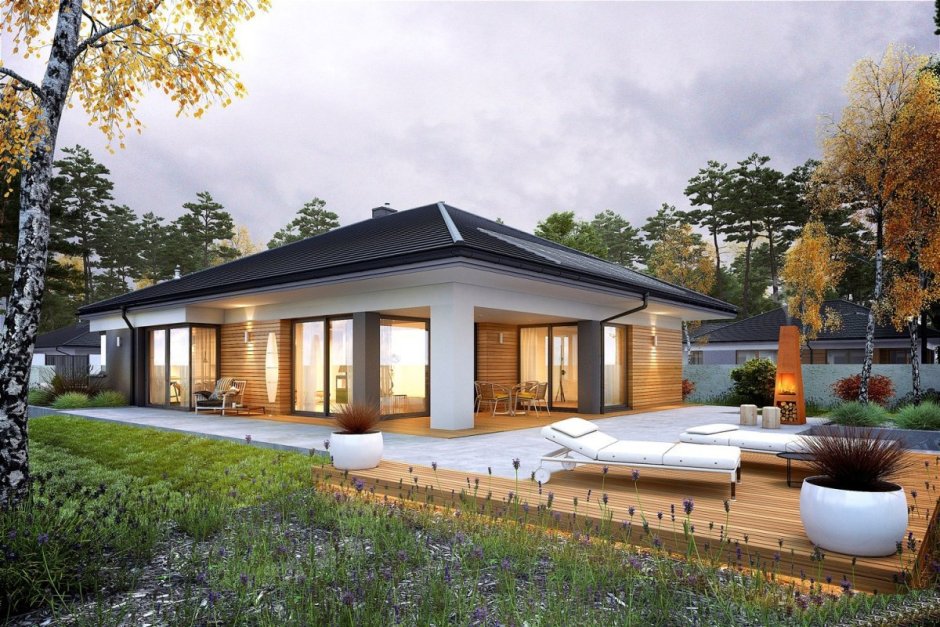 Дом из клееного бруса проект м316