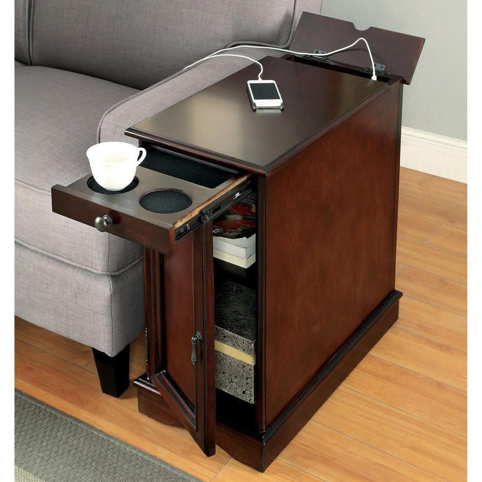 Прикроватная тумбочка с выдвижным столиком