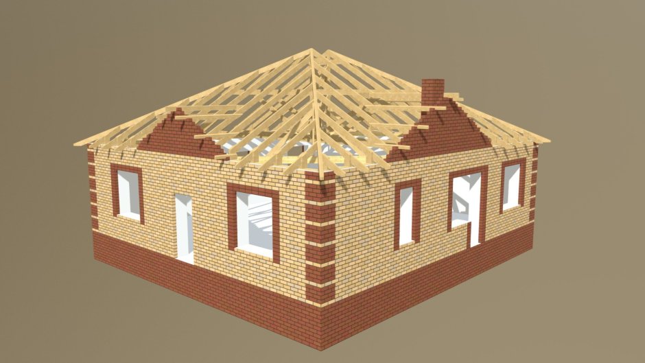 Вальмовая шатровая крыша