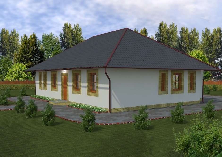 Каркасный дом 10х10 одноэтажный