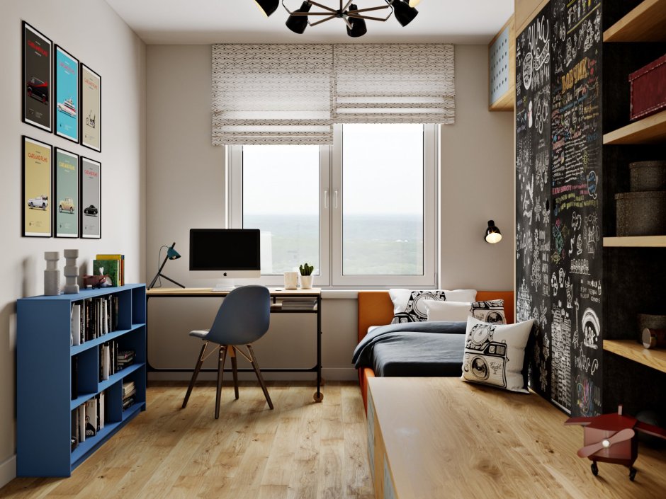 Комната для мальчика школьника