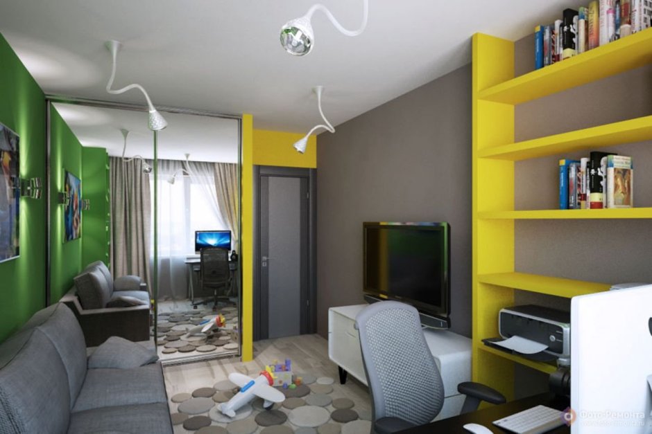 Интерьер комнаты школьника
