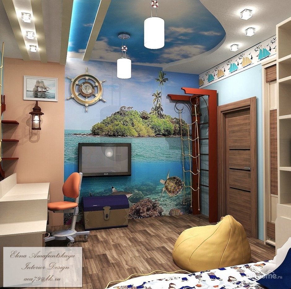 Зонирование детской комнаты для девочки