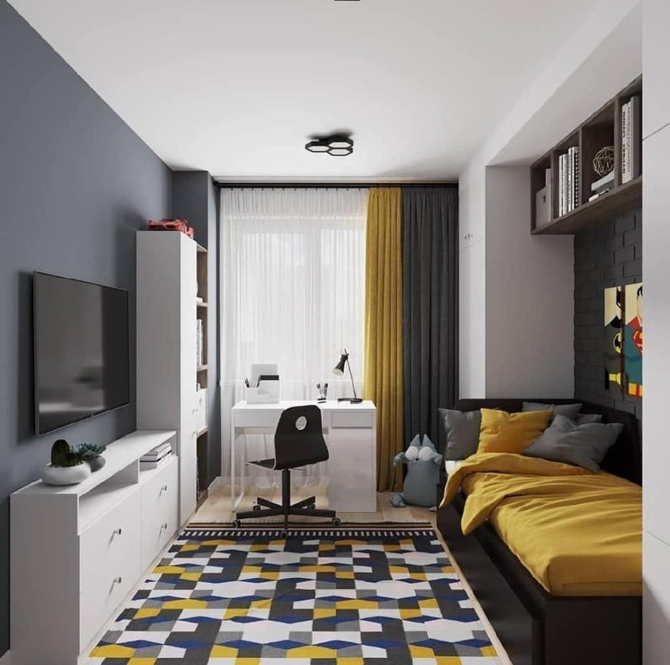 Узкая комната для подростка