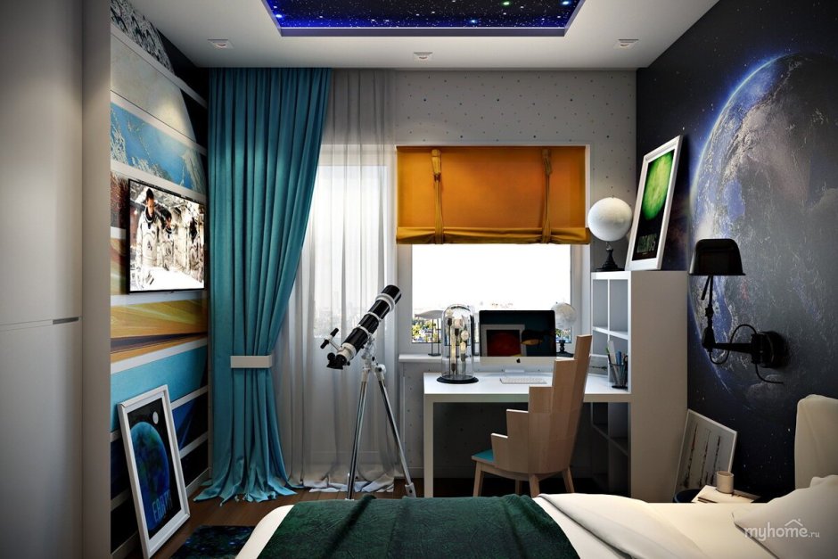 Квадратная комната для подростка