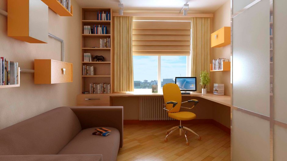 Комната для подростка мальчика 9 кв.м