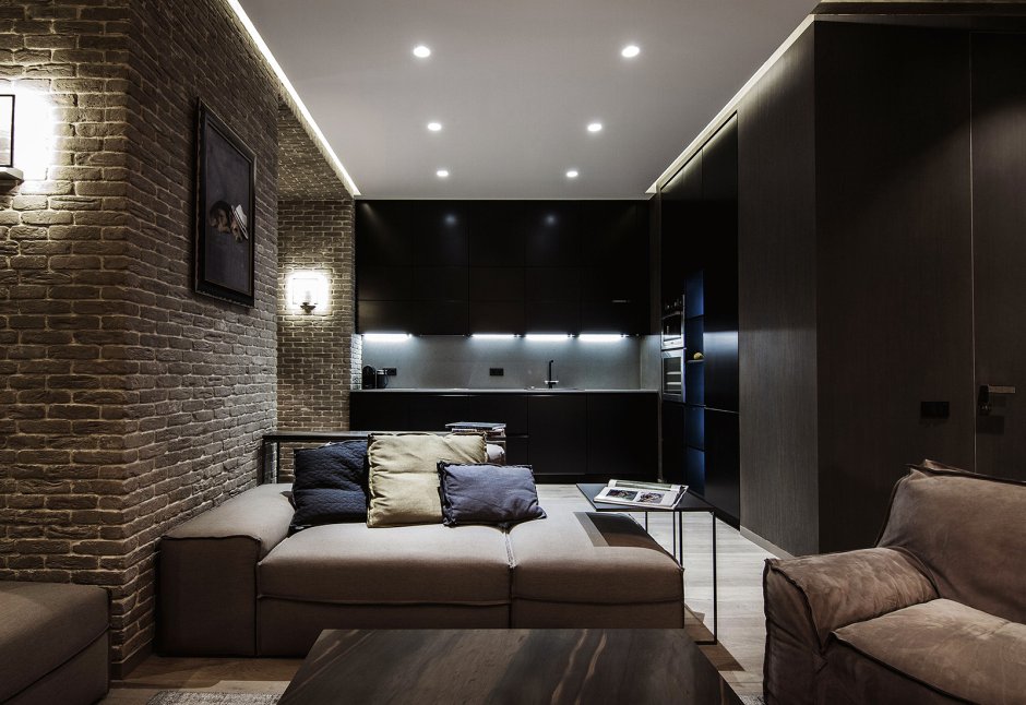 Гостиная в сером стиле