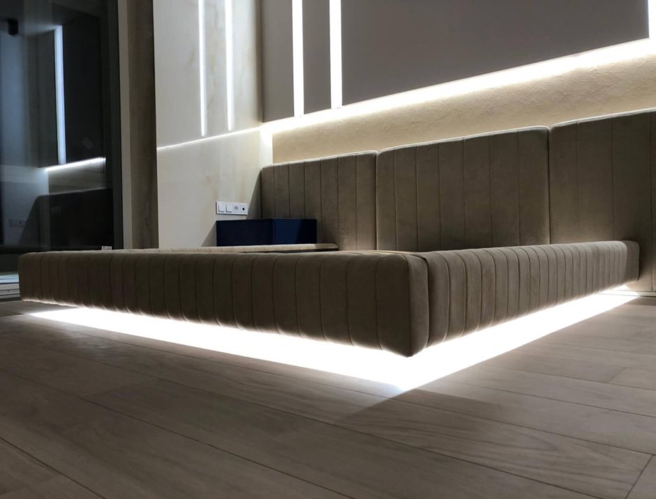 Парящий диван с подсветкой