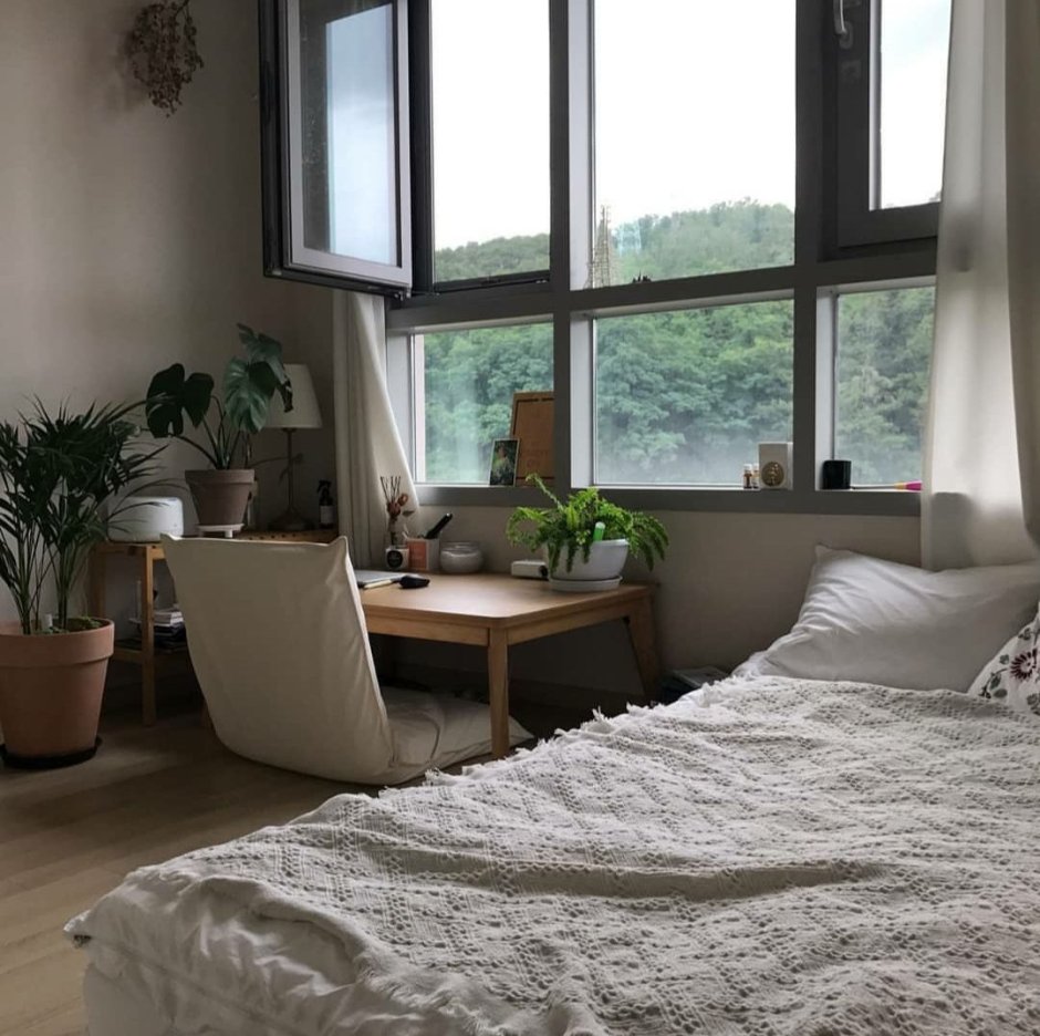 Уютные корейские спальни