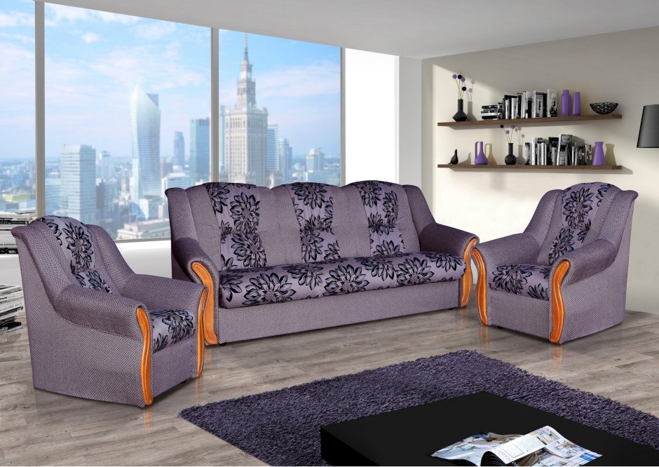 Комплект мебели для гостиной диван и кресло