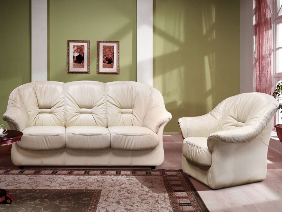 Диван Омега Пинскдрев кожаный