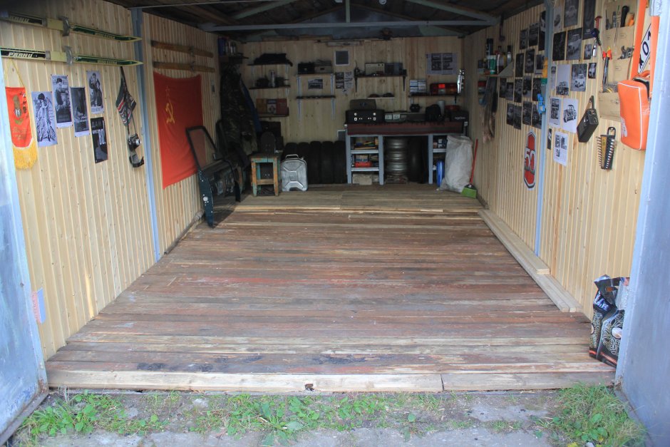 Обустройство деревянного пола в гараже