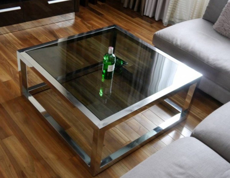 Журнальный столик лофт на колесиках