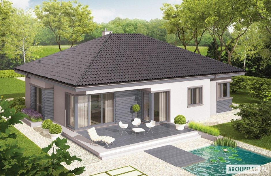 Красивые проекты одноэтажных домов