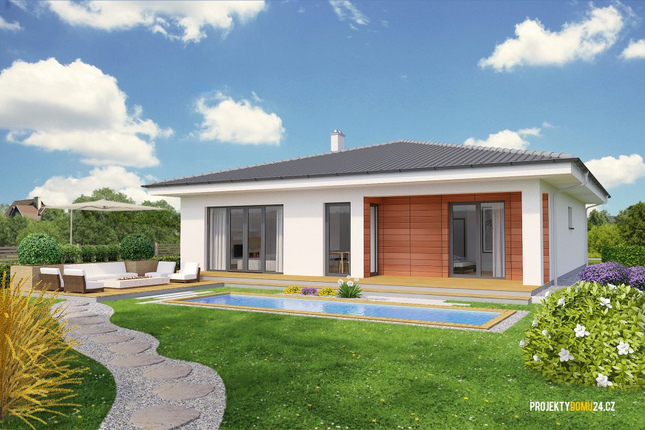 Одноэтажный дом 200кв с террасой проекты