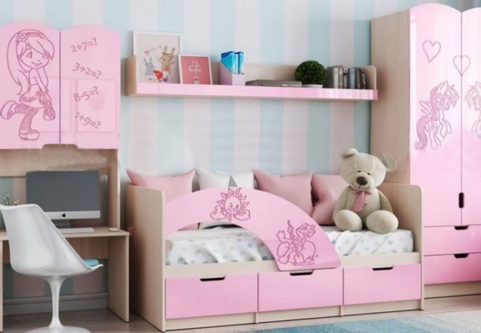 Кровать "Юниор-3" МДФ