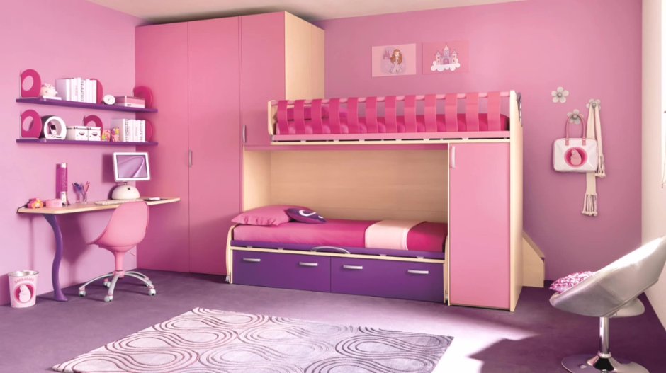 Дизайн детской для девочки